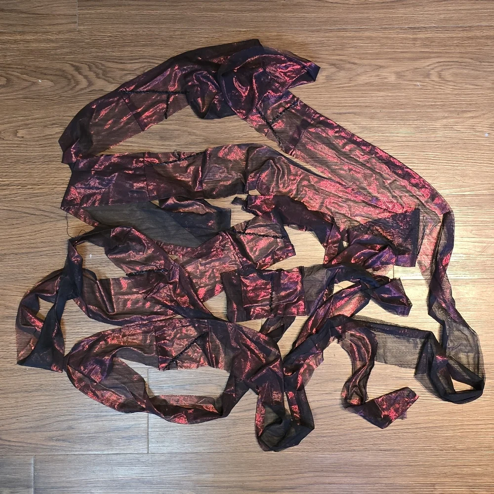 Eman Zaki Professional 7-Piece Bellydance Costume Beledi Saidi Flare Pants OOAK - Picture 16 of 16